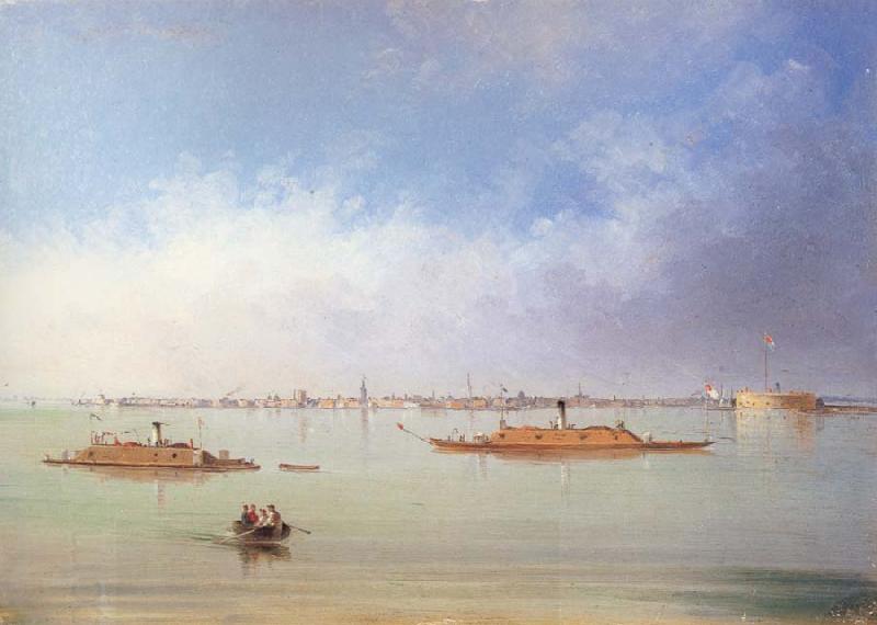 John Gadsby Chapman Charleston Bay and City China oil painting art